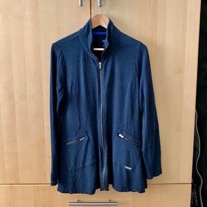 Calvin Klein Performance Rayon Flared Navy Zip Up